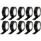 Tape Strend Pro, 19 mm, L-10 m, max. 80°C, 600V, black, insulating, adhesive, PVC, pack. 10 pcs