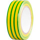 Tape Strend Pro, 19 mm, L-10 m, max. 80°C, 600V, green-yellow, insulating, adhesive, PVC, pack of 10 pcs.