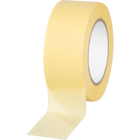 Tape Strend Pro, 50 mm, L-50 m, 80°C, painter's, masking, adhesive, yellow