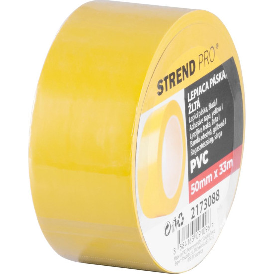 Tape Strend Pro, 50 mm, L-33 m, adhesive, yellow, PVC