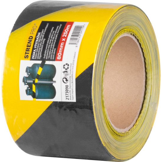Lenta Strend Pro, 80 mm, L-250 m, PE, dzeltens/melns