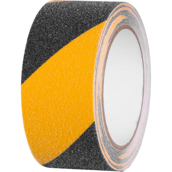 Strend Pro tape, 50 mm, L-5 m, adhesive, anti-slip, extra durable, black/yellow