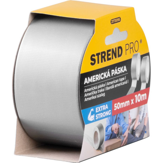 Strend Pro American tape, 50 mm, L-10 m, adhesive, silver