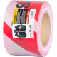 Strend Pro tape, 80 mm, L-250 m, warning, red/white "NO ENTRY"