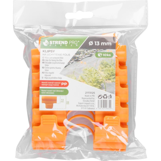Клипсы для крепления пленки Strend Pro, для теплиц, диаметр 13 мм, упаковка 10 шт.
