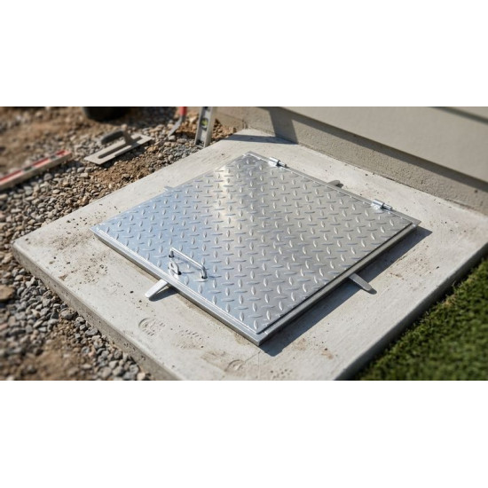 Крышка люка MC60, 600x600 мм, швеллер, оцинкованная, макс. 150 кг