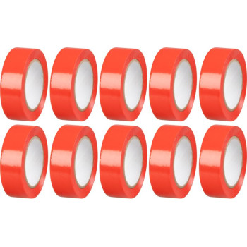 Strend Pro lente, 19 mm, L-10 m, maks. 80°C, 600V, sarkana, izolējoša, līmējoša, PVC, iepakojums. 10 gab