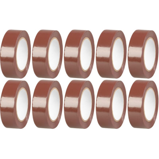 Strend Pro lente, 19 mm, L-10 m, maks. 80°C, 600V, brūna, izolējoša, līmējoša, PVC, iepakojums. 10 gab Strend Pro lente, 19 mm, L-10 m, maks. 80°C, 600V, brūna, izolējoša, līmējoša, PVC, iepakojums. 10 gab