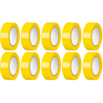 Strend Pro lente, 19 mm, L-10 m, maks. 80°C, 600V, dzeltena, izolējoša, līmējoša, PVC, iepakojums. 10 gab