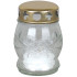 Grave lantern Grave, clear glass, 6-8 h, 25 g, height 10 cm, for grave