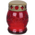 Grave lantern Grave, red glass, 6-8 h, 25 g, height 10 cm, for grave