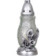 Grave lantern, with calla lilies, gold/silver color mix, 40 h, 110 g, height 28 cm, for the grave Grave lantern, with calla lilies, gold/silver color mix, 40 h, 110 g, height 28 cm, for the grave