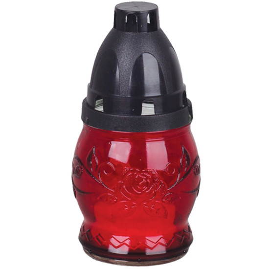 Grave lantern Grave, red glass, 6-8 h, 25 g, height 13 cm, for grave, packaging 10 pcs Grave lantern Grave, red glass, 6-8 h, 25 g, height 13 cm, for grave, packaging 10 pcs