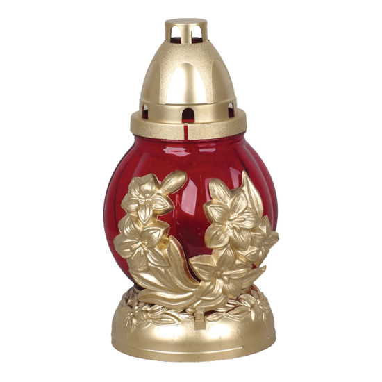 Dekoratīva lokšņu lampa, dekoratīvais stikls, 18 h, 20 cm, kaps