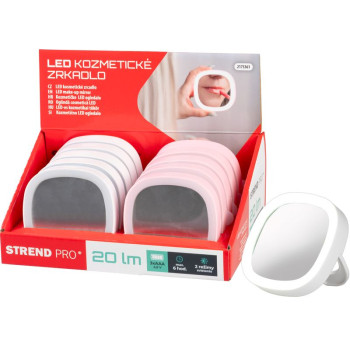 Mirror Strend Pro XL1204011, pocket, cosmetic, LED, 3xAAA, Sellbox 10 pcs