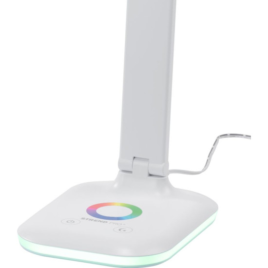 Настольная лампа Strend Pro, сенсорное управление, регулировка яркости, RGB, подсветка основания, 4 Вт, белый цвет