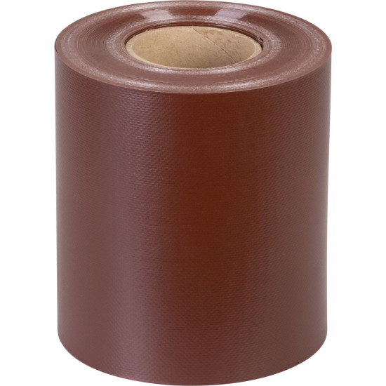 Лента Strend Pro EUROSTANDARD, 190 мм, L-35 м, экранирующая, махагоново-коричневая, покрывающая, для панелей забора, с 20 клипсами, 630 г/м2, ПВХ, RAL8016