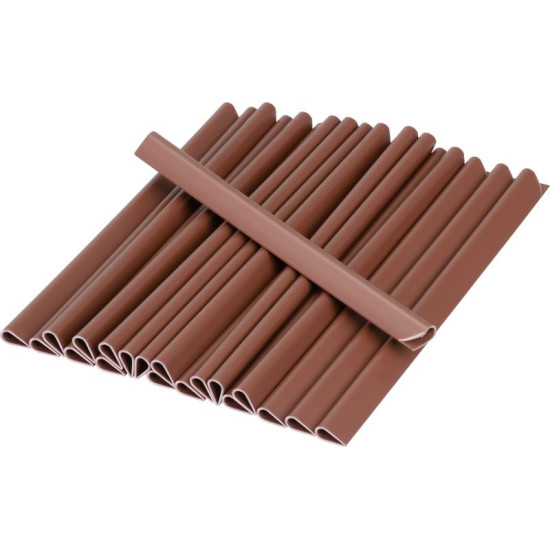 Клипсы Strend Pro EUROSTANDARD, для крепления экранирующей ленты 19 см, махагоново-коричневый, RAL8016, 20 шт., запасные