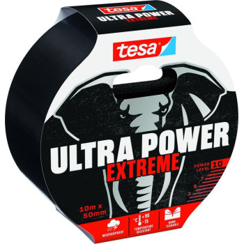 Лента tesa® Ultra Power Extreme, ремонтная, ПЭ, черная, 50 мм, L-10 м