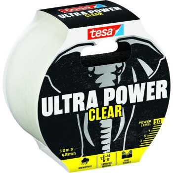 Лента tesa® Ultra Power Clear, ремонтная, полиэтилен, прозрачная, 48 мм, L-10 м