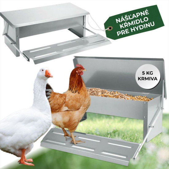 Strend Pro mājputnu barotava, automātiska, ar kāju darbināma, maks. 5 kg