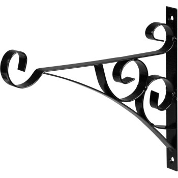 Puķu podu turētājs, piekarināms, melns, metāls, 25x30 cm Puķu podu turētājs, piekarināms, melns, metāls, 25x30 cm