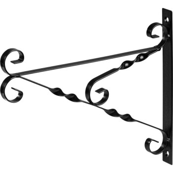 Puķu podu turētājs, piekarināms, melns, metāls, 25x30 cm Puķu podu turētājs, piekarināms, melns, metāls, 25x30 cm