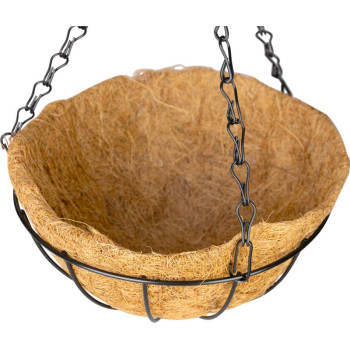 Strend Pro Hanger, Подвесное кашпо для цветов, сталь/кокос, с цепью и крючком, 20 см Strend Pro Hanger, Подвесное кашпо для цветов, сталь/кокос, с цепью и крючком, 20 см