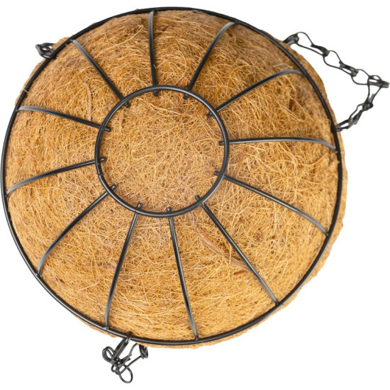 Strend Pro Hanger, Подвесное кашпо для цветов, сталь/кокос, с цепью и крючком, 20 см Strend Pro Hanger, Подвесное кашпо для цветов, сталь/кокос, с цепью и крючком, 20 см