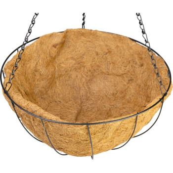 Strend Pro Hanger, Подвесное кашпо для цветов, сталь/кокос, с цепью и крючком, 40 см