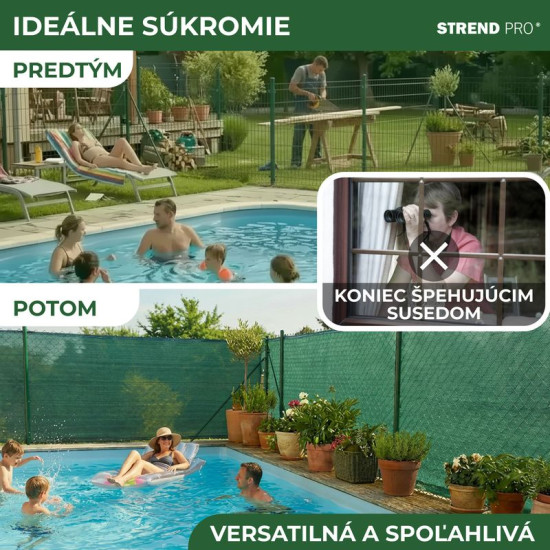 Ēnu audums HOBBY.NET 1.2x10 m, HDPE, UV, 80 g/m2, 85% zaļš