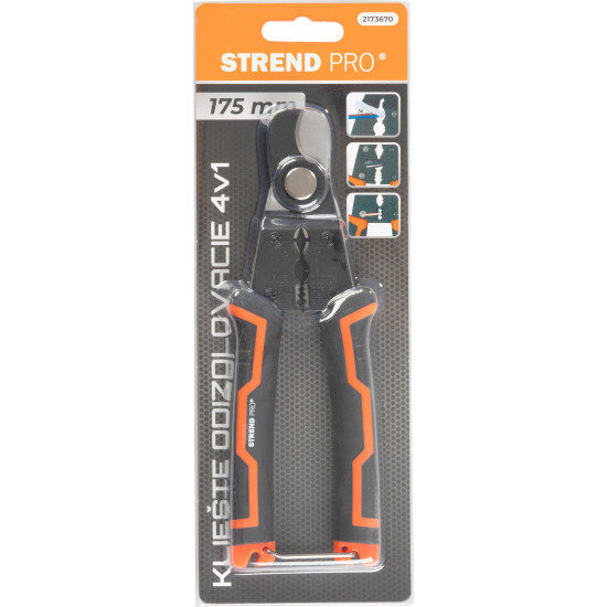 Strend Pro knaibles, 175 mm, žagas, šķipsna, kabelis un stieples, gofrēšana Strend Pro knaibles, 175 mm, žagas, šķipsna, kabelis un stieples, gofrēšana