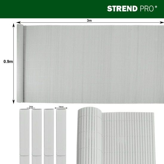 Забор Ence DF13, ПВХ 900 мм, L-3 м, светло-серый, 1300 г/м2, УФ