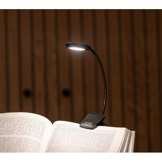 Лампа Strend Pro, для чтения книги, светодиодная, USB, 24 лм, 3 цветовых оттенка, диммируемая, перезаряжаемая