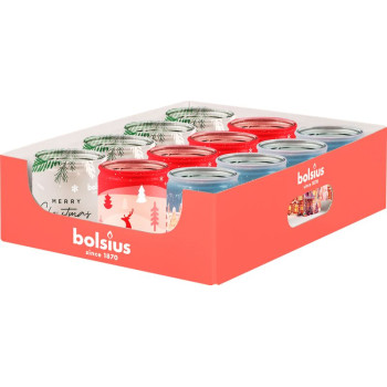 Bolsius Starlight svece, 82x68 mm, 3 veidu smaržas, stiklā, iepakojumā. 12 gab Bolsius Starlight svece, 82x68 mm, 3 veidu smaržas, stiklā, iepakojumā. 12 gab