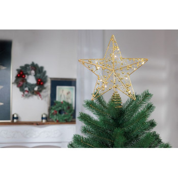 MagicHome Christmas Star, пластик, таймер, 10xLED теплый белый, 25 см, 2xAA MagicHome Christmas Star, пластик, таймер, 10xLED теплый белый, 25 см, 2xAA