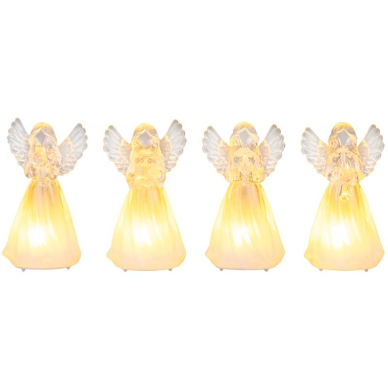 Angel MagicHome Ziemassvētki, plastmasa, motīvu maisījums, 1xLED silti balts, 6x5x11 cm, 3xLR44, iepakojums 4gab Angel MagicHome Ziemassvētki, plastmasa, motīvu maisījums, 1xLED silti balts, 6x5x11 cm, 3xLR44, iepakojums 4gab