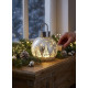 MagicHome Christmas Ball, Glass, Silver, 10xLED Warm White, 12x12x18 cm, 2xAA MagicHome Christmas Ball, Glass, Silver, 10xLED Warm White, 12x12x18 cm, 2xAA