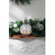 MagicHome Christmas Ball, Glass, Silver, 10xLED Warm White, 12x12x18 cm, 2xAA MagicHome Christmas Ball, Glass, Silver, 10xLED Warm White, 12x12x18 cm, 2xAA