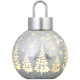 MagicHome Christmas Ball, Glass, Silver, 10xLED Warm White, 12x12x18 cm, 2xAA MagicHome Christmas Ball, Glass, Silver, 10xLED Warm White, 12x12x18 cm, 2xAA