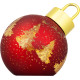 MagicHome Christmas Ball, Glass, Red, 10xLED Warm White, 12x12x18 cm, 2xAA MagicHome Christmas Ball, Glass, Red, 10xLED Warm White, 12x12x18 cm, 2xAA