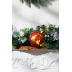 MagicHome Christmas Ball, Glass, Red, 10xLED Warm White, 12x12x18 cm, 2xAA MagicHome Christmas Ball, Glass, Red, 10xLED Warm White, 12x12x18 cm, 2xAA