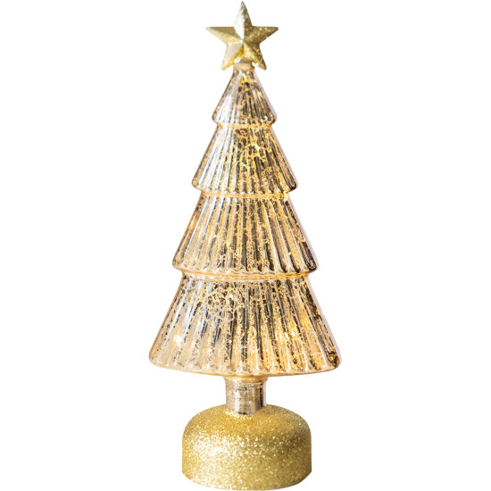 MagicHome Christmas Tree, Glass, 10xLED Warm White, 12x8x29 cm, 3xAAA MagicHome Christmas Tree, Glass, 10xLED Warm White, 12x8x29 cm, 3xAAA
