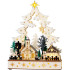 MagicHome Ziemassvētku rotājums, Ciemats, Koks, 12xLED silti balts, 25x7.5x32 cm, 2xAA