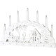 MagicHome Christmas decoration, house, wood, 10xLED warm white, 45x5.2x31 cm, 2xAA