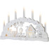 MagicHome Christmas decoration, house, wood, 10xLED warm white, 45x5.2x31 cm, 2xAA
