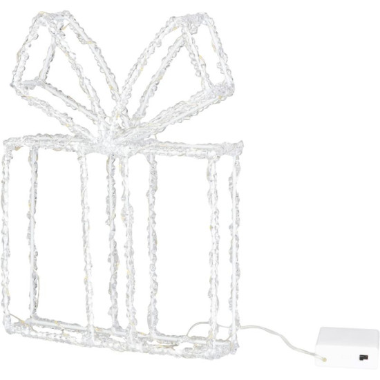 MagicHome Christmas decoration, gift, acrylic, 80xLED warm white, 21x5x28 cm, 2xAA MagicHome Christmas decoration, gift, acrylic, 80xLED warm white, 21x5x28 cm, 2xAA