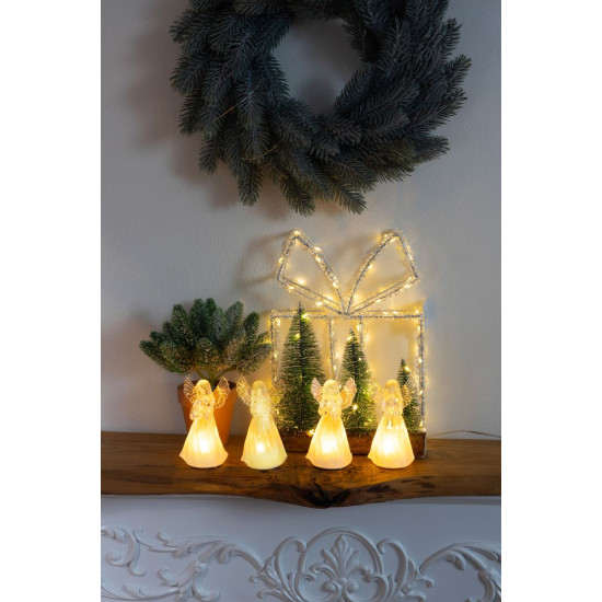MagicHome Christmas decoration, gift, acrylic, 80xLED warm white, 21x5x28 cm, 2xAA MagicHome Christmas decoration, gift, acrylic, 80xLED warm white, 21x5x28 cm, 2xAA
