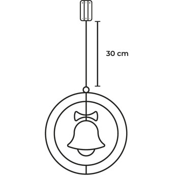 MagicHome Christmas decoration, bell, plastic, 80xLED warm white, 32.5x36 cm, 3xAA MagicHome Christmas decoration, bell, plastic, 80xLED warm white, 32.5x36 cm, 3xAA