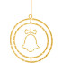 MagicHome Christmas decoration, bell, plastic, 80xLED warm white, 32.5x36 cm, 3xAA